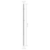 vidaXL M&acirc;t de parasol 200 cm Acier inoxydable