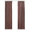 vidaXL Rideau occultant et crochet 2pcs Velours Rose antique 140x245cm