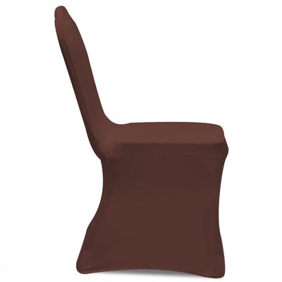 vidaXL Housse de chaise extensible 4 pcs marron
