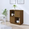 vidaXL Buffet marron miel 74x35x80 cm bois massif de pin