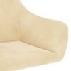 vidaXL Chaises pivotantes &agrave; manger lot de 2 cr&egrave;me velours