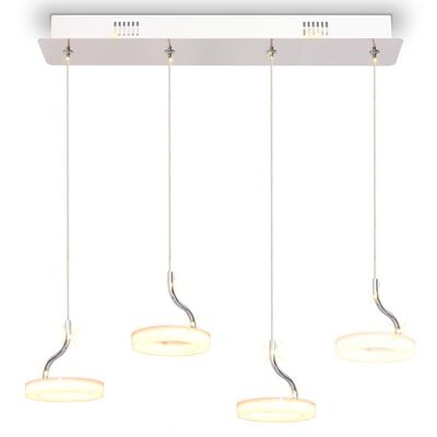vidaXL Lampe suspendue LED avec 4 lumières Blanche chaude