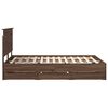 vidaXL Cadre de lit Ch&ecirc;ne brun 135 x 190 cm Bois Ing&eacute;nierie