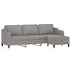 vidaXL Canap&eacute; &agrave; 3 places avec repose-pieds Gris clair 210 cm Tissu