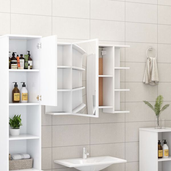 vidaXL Ensemble de meubles de bain 3 pcs Blanc Bois d'ingénierie