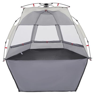 vidaXL Tente de plage 2 personnes gris libération rapide imperméable