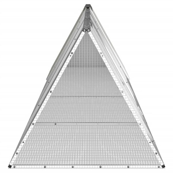 vidaXL Cage pour lapin Gris 403,5x80,5x71 cm Acier galvanis&eacute;