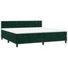vidaXL Sommier &agrave; lattes de lit matelas et LED Vert fonc&eacute; 200x200 cm
