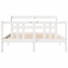 vidaXL Cadre de lit avec t&ecirc;te de lit sans matelas blanc 160x200 cm