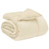 vidaXL Duvet d'hiver Matelass&eacute; Cr&egrave;me 220 x 260 cm Microfibre