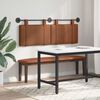 vidaXL T&ecirc;te de lit suspendue Uni Marron 150 x 55 x 5 cm PU antique