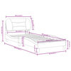 vidaXL Cadre de lit avec LED sans matelas Hvar cr&egrave;me 90x200 cm tissu