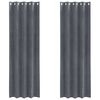 vidaXL Rideaux occultants 2 pc Gris clair 140 x 260 cm Velours