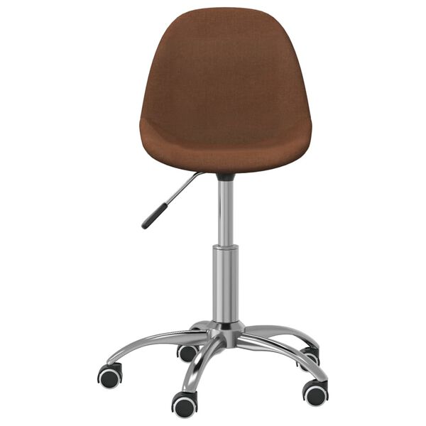 vidaXL Chaises pivotantes &agrave; manger lot de 4 marron tissu