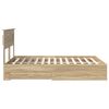 vidaXL Cadre de lit Ch&ecirc;ne Sonoma 150 x 200 cm Bois d'ing&eacute;nierie
