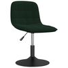 vidaXL Chaises pivotantes &agrave; manger lot de 2 vert fonc&eacute; velours