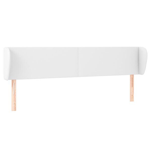 vidaXL T&ecirc;te de lit avec oreilles Blanc 203x23x78/88 cm Similicuir