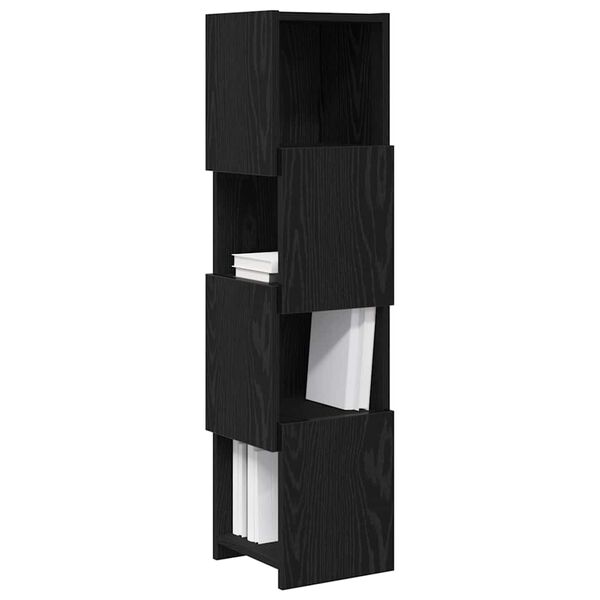 vidaXL Meuble d'angle Ch&ecirc;ne noir 25,5x25x102cm Bois d'ing&eacute;nierie