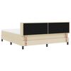 vidaXL Lit &agrave; ressorts avec matelas Cr&egrave;me 200 x 180 cm Polyester