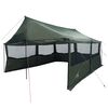 vidaXL Tente familiale avec toit Vert arm&eacute;e 600 x 400 x 268 cm