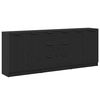 vidaXL Buffet 3 pc Ch&ecirc;ne noir 180 x 30 x 70 cm Bois d'ing&eacute;nierie