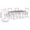 vidaXL Ensemble &agrave; manger de jardin 5pcs bois d'acacia solide textil&egrave;ne