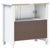 vidaXL Meuble de salle de bain BERG blanc 60x34x59 cm bois pin massif
