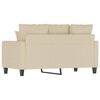 vidaXL Canap&eacute; &agrave; 2 places Cr&egrave;me 120 cm Tissu