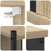 vidaXL Ensemble de mobilier de salle de bain 4 pcs Ch&ecirc;ne Sonoma