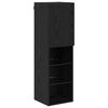 vidaXL Meuble TV Montage mural 7 pcs Ch&ecirc;ne noir Bois d'ing&eacute;nierie