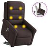 vidaXL Fauteuil inclinable de massage Marron fonc&eacute; Tissu