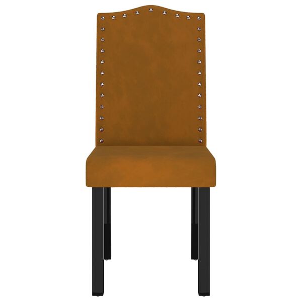 vidaXL Chaises &agrave; manger lot de 2 marron velours