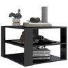 vidaXL Table basse gris brillant 60x60x40 cm bois d'ing&eacute;nierie