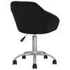 vidaXL Chaises pivotantes &agrave; manger lot de 6 noir tissu