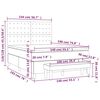 vidaXL Sommier &agrave; lattes de lit avec matelas Bleu 140x190 cm Tissu