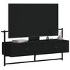 vidaXL Meuble TV mural noir 100,5x30x51 cm bois d'ing&eacute;nierie
