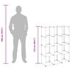 vidaXL Cubes de rangement 12 pcs Transparent PP