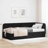 vidaXL Cadre de lit d'angle avec matelas Noir 90 x 200 cm Velours
