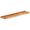 vidaXL &Eacute;tag&egrave;re murale rectangulaire massif acacia bordure assortie