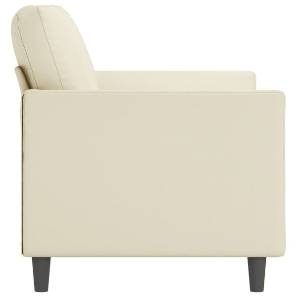 vidaXL Canap&eacute; &agrave; 2 places Cr&egrave;me 120 cm Similicuir