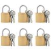 vidaXL U Lock avec Cl&eacute;s 6 pcs Laiton Fer