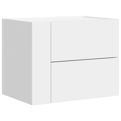 vidaXL Tables de chevet murales 2 pcs blanc 45x30x35 cm