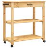 vidaXL Chariot de cuisine MONZA 84x40x88,5 cm cire de miel bois massif de pin