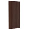 vidaXL Panneau de toiture 12 pi&egrave;ces Marron 100 x 45 cm Acier galvanis&eacute;