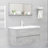 vidaXL Miroir de salle de bain Gris b&eacute;ton 90x10,5x37 cm Agglom&eacute;r&eacute;