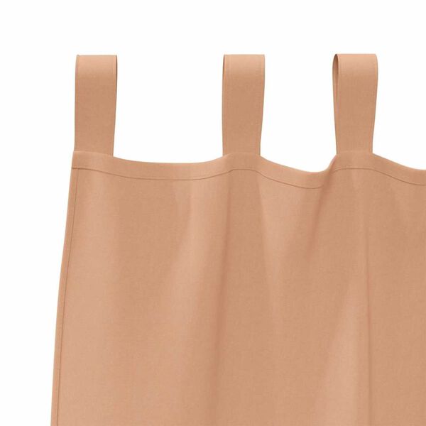 vidaXL Rideaux occultants avec anneaux 2 pcs Marron Clair 140 x 140 cm