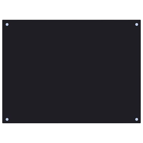 vidaXL Dosserets de cuisine 2 pcs noir 80x60 cm verre tremp&eacute;