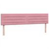 vidaXL Sommier &agrave; lattes de lit avec matelas rose 180x220 cm velours
