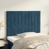 vidaXL T&ecirc;te de lit Bleu fonc&eacute; 80x5x118/128 cm Velours