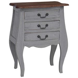 vidaXL Table de chevet bois d'acajou massif 48x35x64 cm